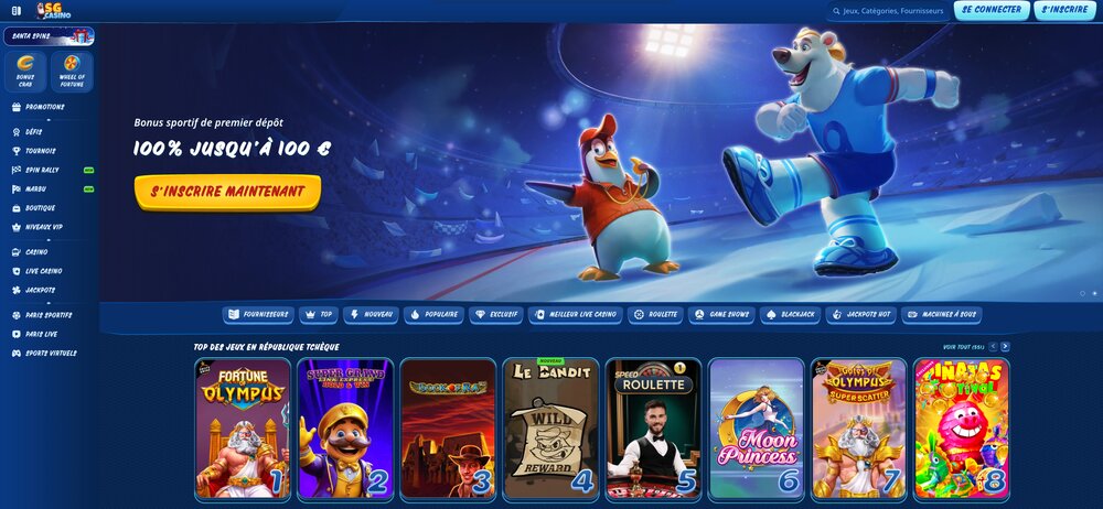 SG casino homepage