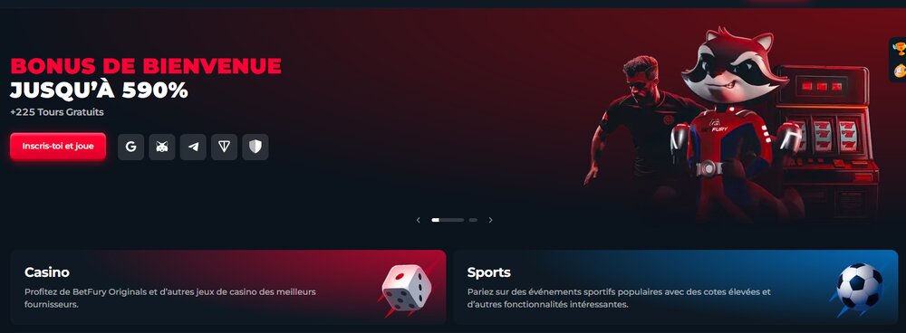 Haaptsäit vum BetFury Casino